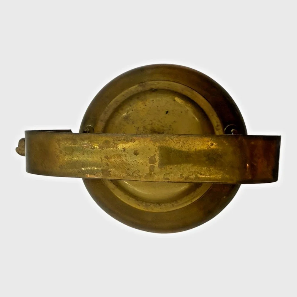 Brass Tea Kettle Primitive Farmhouse Cottage Cabin Rustic Kitchen Decor Vintage